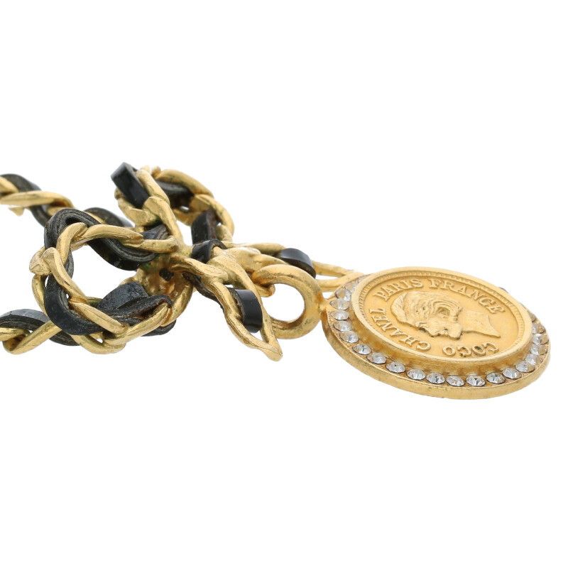 Chanel 96 P Vintage Coin Ribbon Choker Necklace — view 5