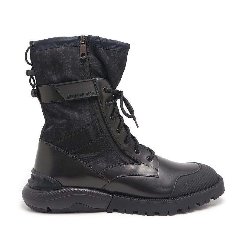 Dior Combat High Top Boots 42 Oblique Black — view 3