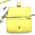 Gucci Interlocking 2-Way Shoulder Bag Wallet Lime Yellow Leather — view 7