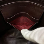 Celine Clutch Pochette Second Bag Check Dark Brown Bicolor — view 9
