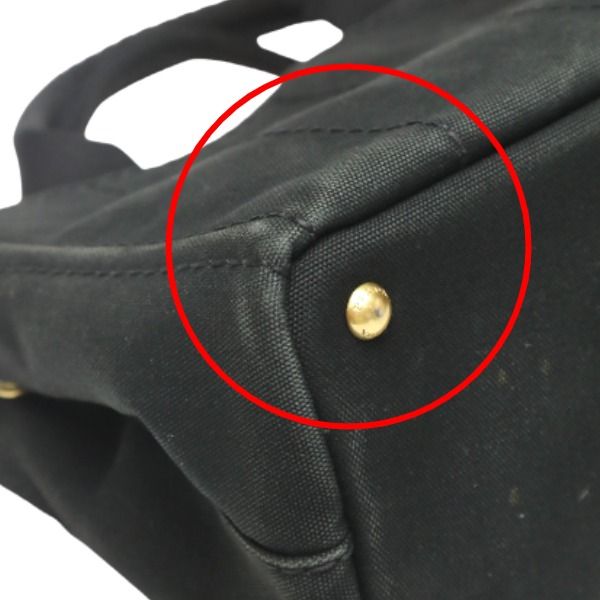Prada 1 Bg439 Tote Bag Canapa Mini Black — view 7