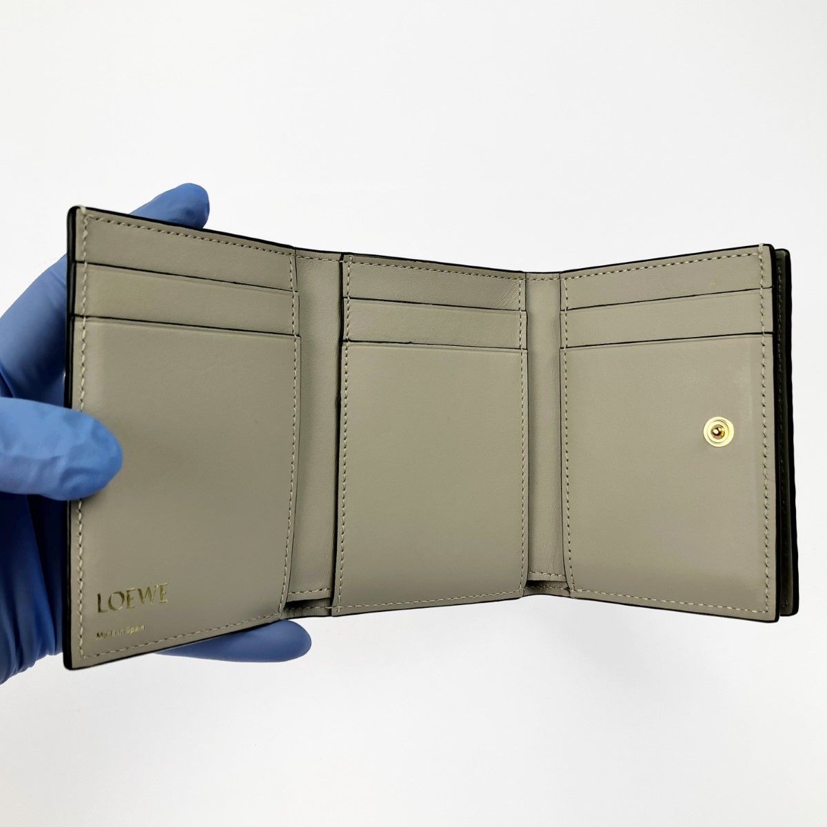 Loewe Cowhide Calf Mini Wallet Trifold and Cloth Bag — view 7