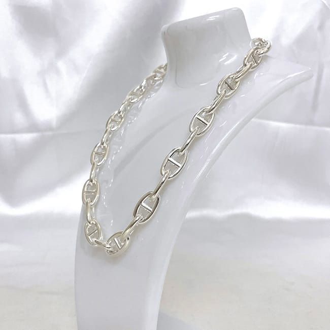 Hermes Necklace Chaine D'ancre GM 29 Frames Silver Ag — view 8