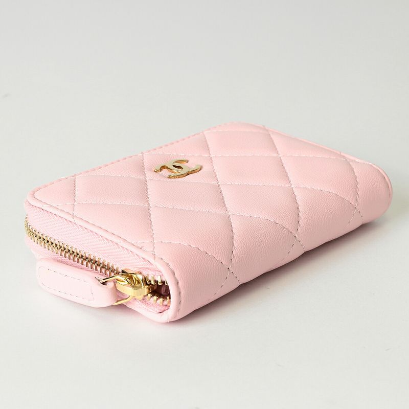 Chanel Coin Case Classic Zip Purse Pink — view 3