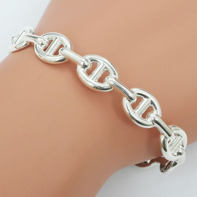 Hermes Chaine Dancre Anchaenne Bangle ST AG 925 Accessories — view 6
