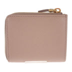 Prada L Shaped Zipper Coin Purse 1 Ml025 Case Saffiano Cypria Pink Beige — view 3