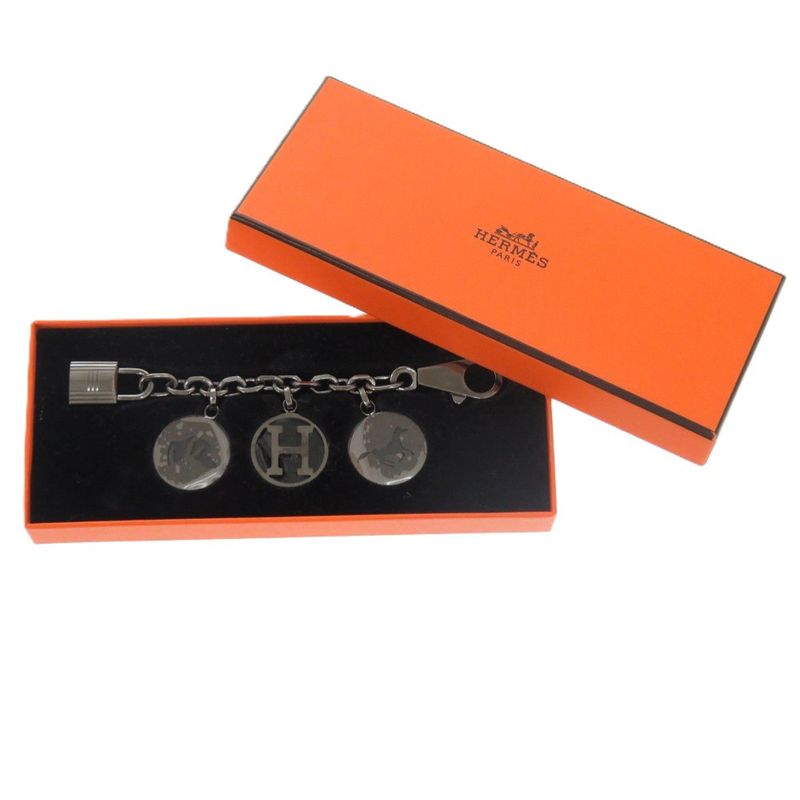Hermes Bull Lock Amulet 4 Cadenas Horse H Dog Metal Ruthenium Hardware Silver — view 2