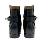 Hermes Neo Boots Short Shoes Leather Black Silver Kelly Hardware — view 5