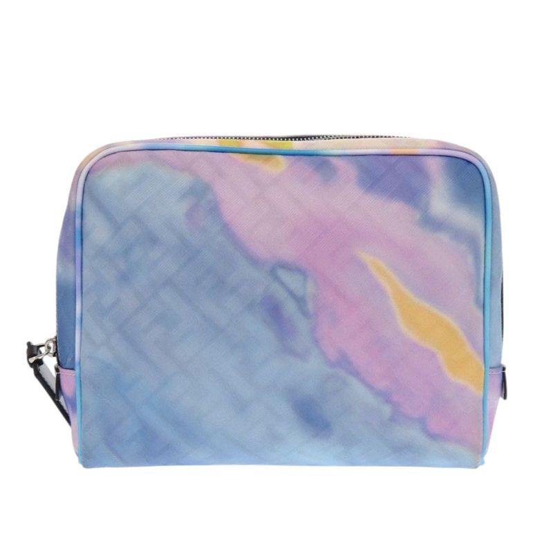 Fendi Zucca Pattern Marble FF Logo Pouch 7 N0116 Fabric Light Blue Second Bag — view 2