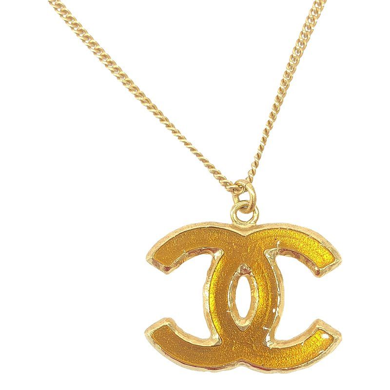 Chanel Coco Mark Chain Necklace Gold — view 4
