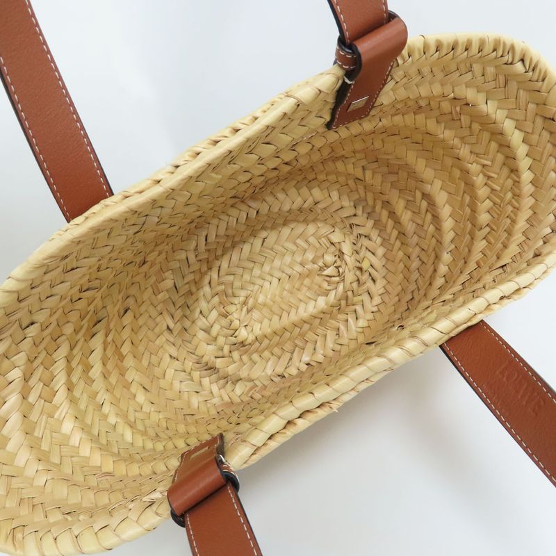 Loewe Basket Bag Small 327.02 S93 Anagram Natural Tan Raffia — view 6