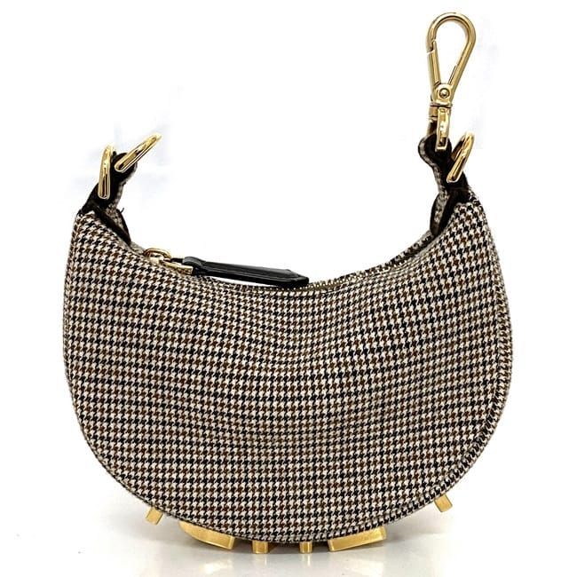 Fendi Handbag Nano Graffi Brown Staggered Pattern — view 5