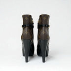 Louis Vuitton Afterglow Line Monogram Boots Short Shoes Leather Black — view 5