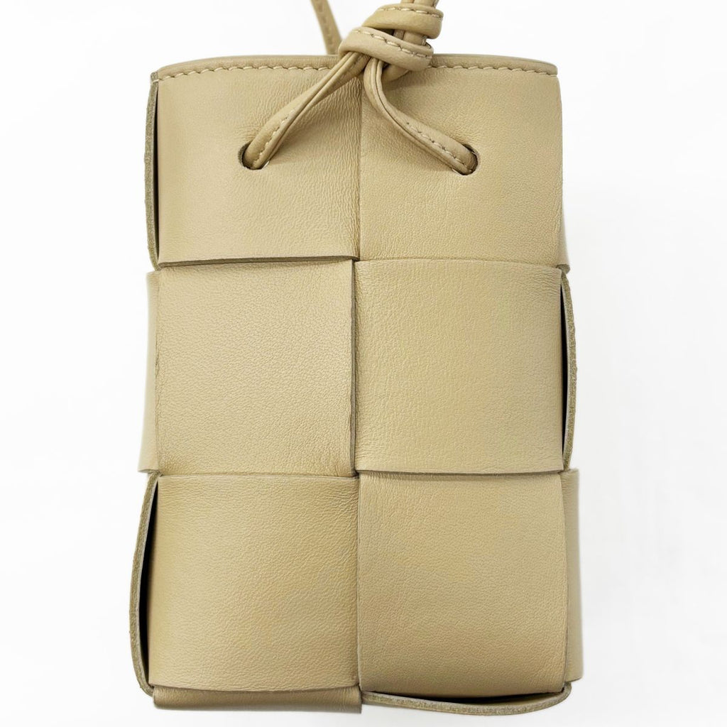 Bottega Veneta Shoulder Cassette Mini Crossbody Bucket Bag Ivory — view 4