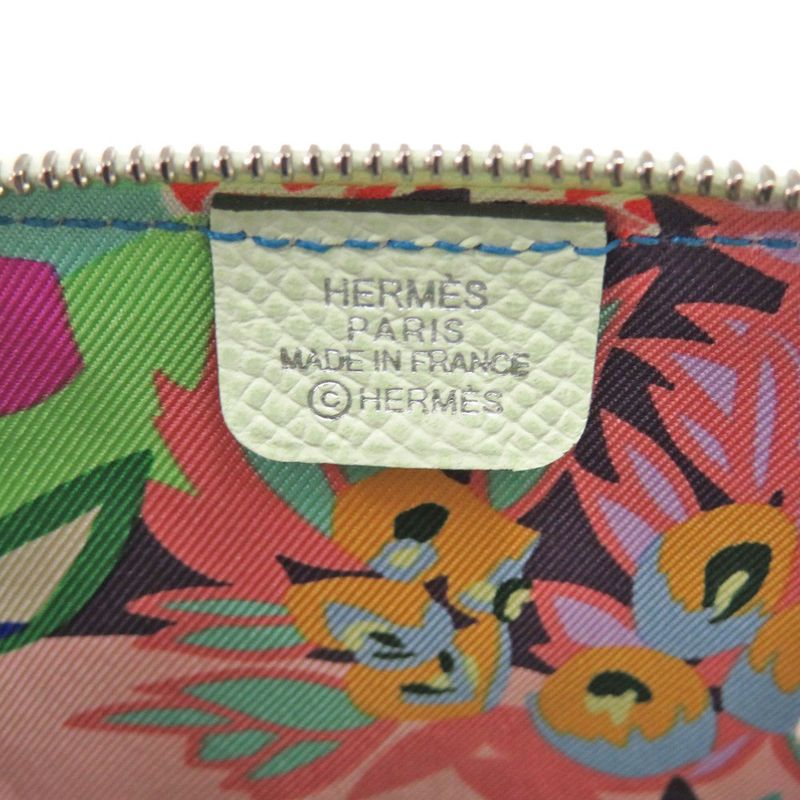 Hermes Azap Silk Quin Compact Mini Vaux Epson Verre Fizz Stamped W Coin — view 7