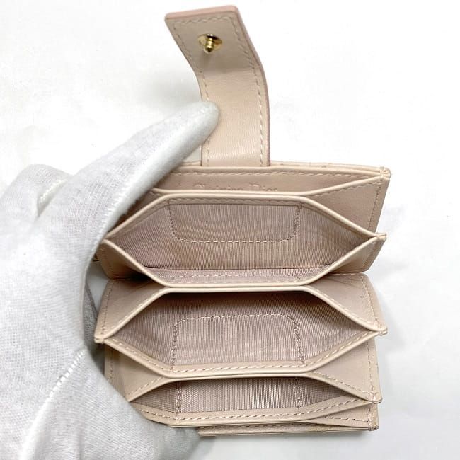 Christian Dior Card Case Beige Lady Cannage — view 7