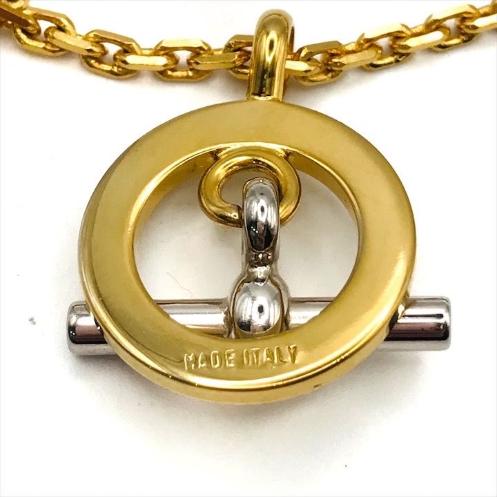 Celine Circle Logo Necklace Gold — view 5
