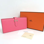 Hermes Bearn Souffle Rose Azare Vaux-epson Silver Hardware — view 9