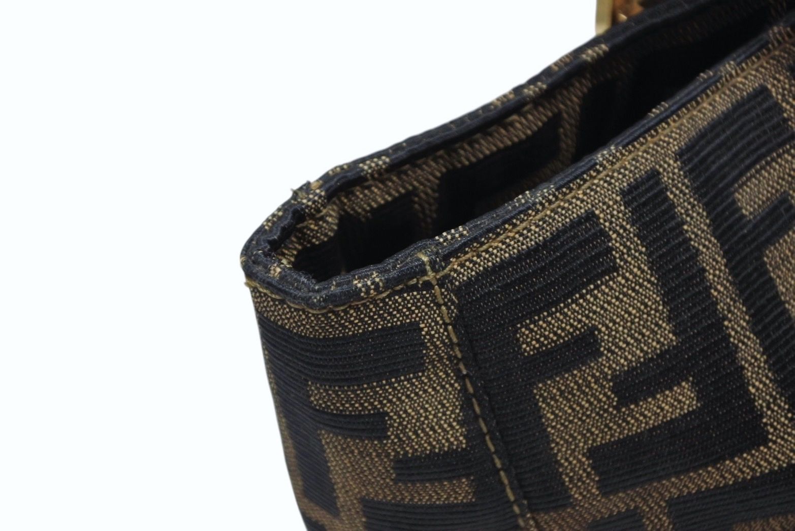 Fendi Tote Bag Zucca Pattern Canvas Brown Gold — view 5