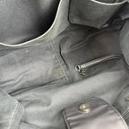 Chanel Paris Biarritz Mini Tote Shoulder Bag Navy Blue Black Bicolor — view 9