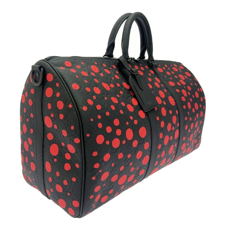 Louis Vuitton Monogram Keepall Bandouliere 50 Yayoi Kusama Black — view 4