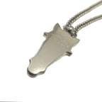 Hermes Destrier Gd0233 Metal Buffalo Horn Silver Necklace 1382 — view 5