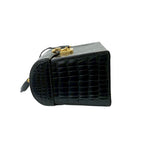 Gucci Vintage Ladylock Croco Leather Handbag Vanity — view 6