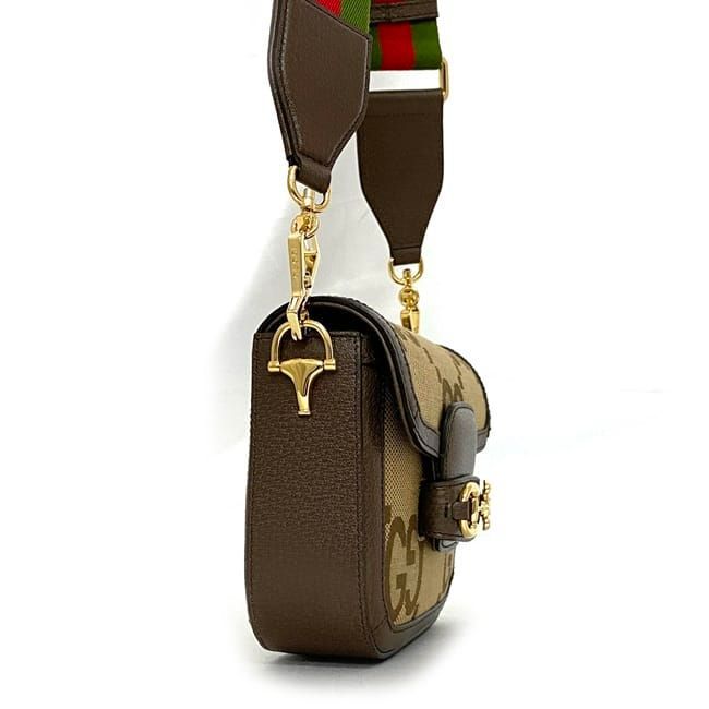 Gucci Shoulder Bag Brown Beige Horsebit — view 3