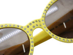 Chanel Oval Sunglasses Eyewear CC Logo Rhinestone Yellow — view 4