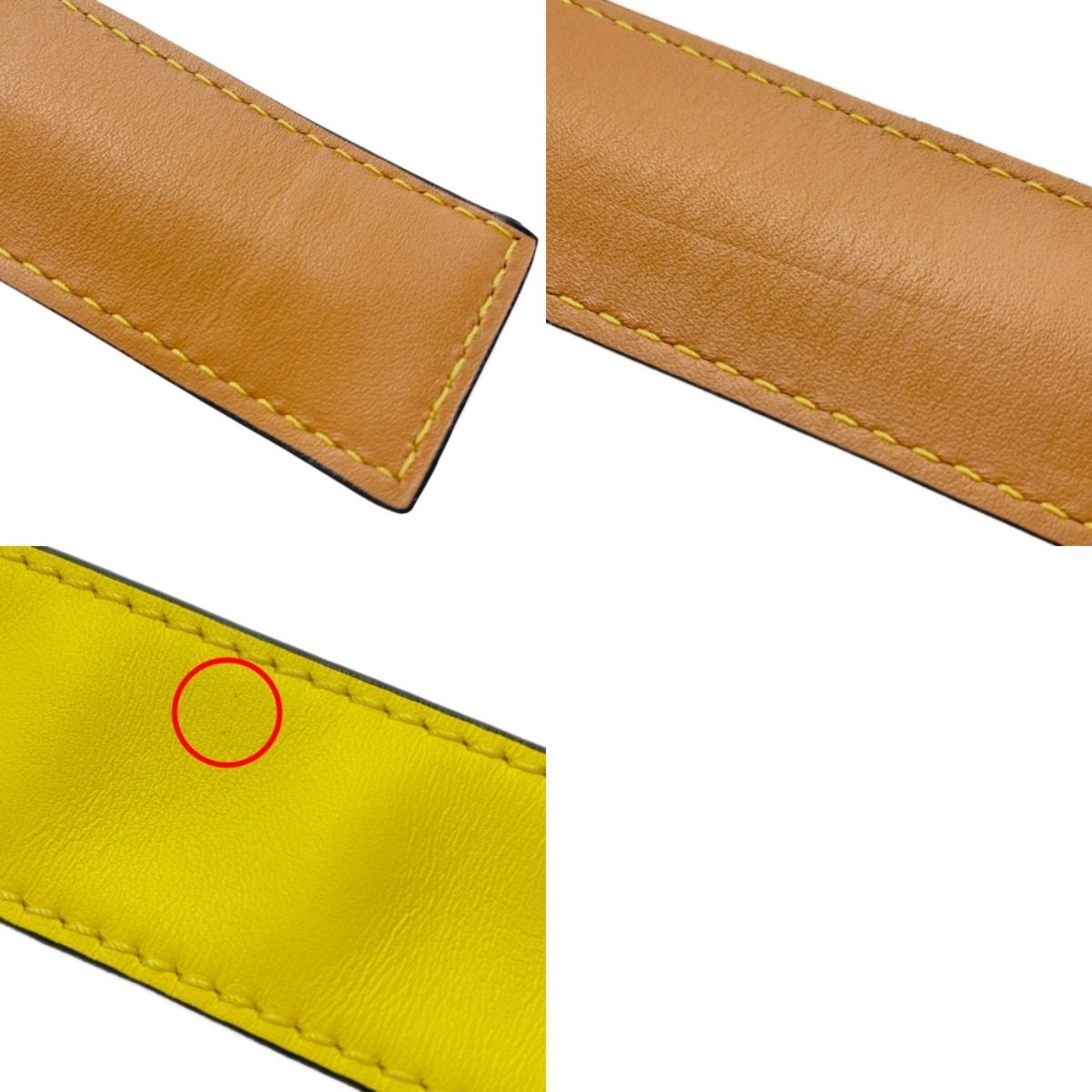 Loewe Slap Bracelet Anagram Yellow Leather Accessories — view 6