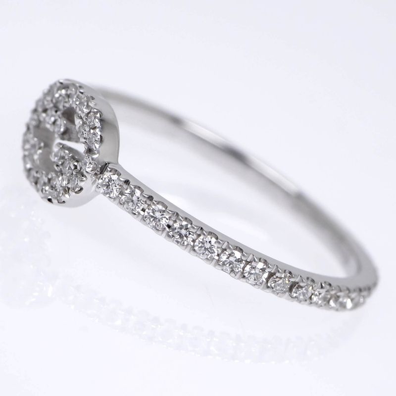 Gucci Interlocking GG Ring No 9 750 WG Full Eternity Diamond — view 4