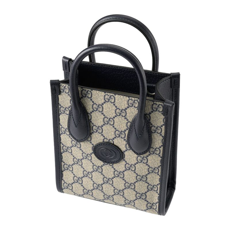 Gucci Shoulder Bag GG Supreme Beige Blue — view 4