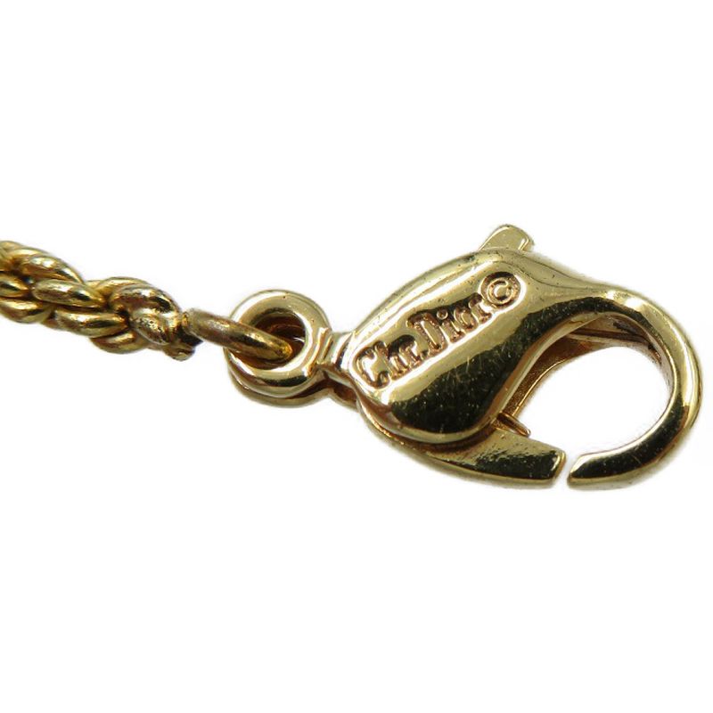 Christian Dior Colored Stone Metal Blue Gold Necklace 0093 — view 7