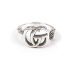 Gucci Arabesque Key Motif GG Logo Ring Silver SV 925 15 — view 7