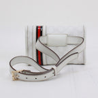 Gucci Sherry Line Waist Bag Leather White Body — view 4
