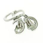 Christian Dior CD Logo Swing Earrings Silver — view 6