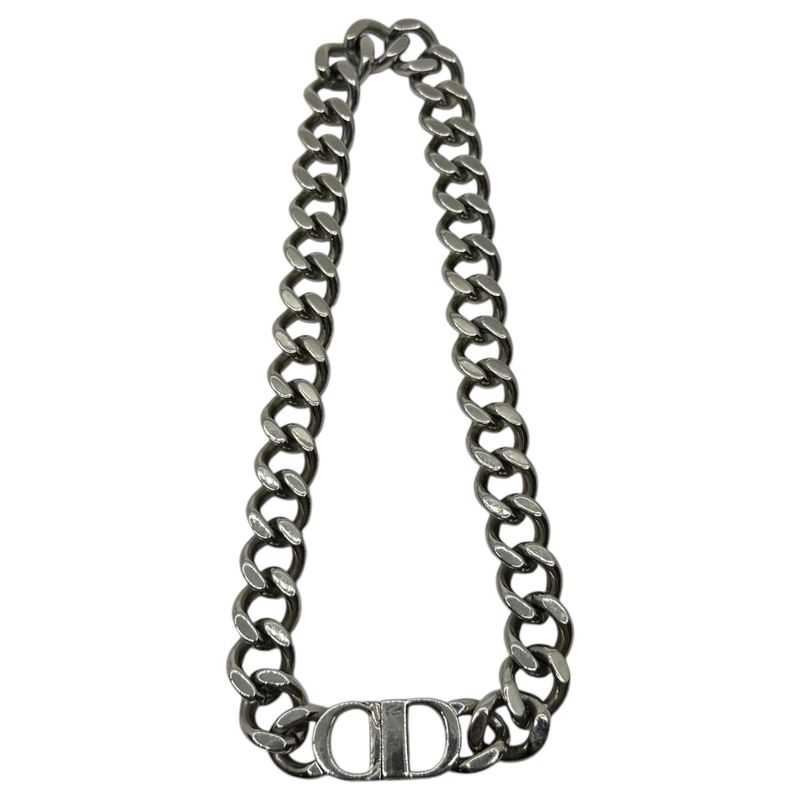 Christian Dior CD Icon Chain Link Necklace Silver — view 6