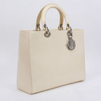 Christian Dior Enamel White Handbag Silver — view 3