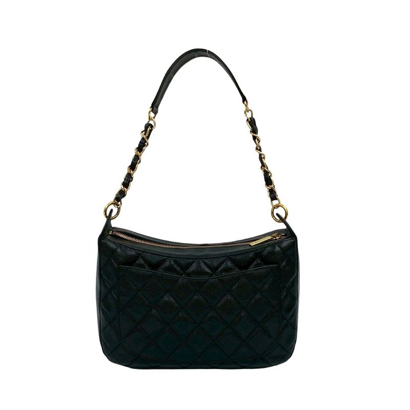 Chanel Quilted Caviar Leather Semi-one Shoulder Bag Handbag — view 4