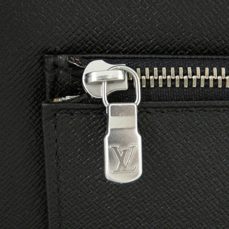 Louis Vuitton Organizer Athol Taiga Leather Black Long Wallet — view 8