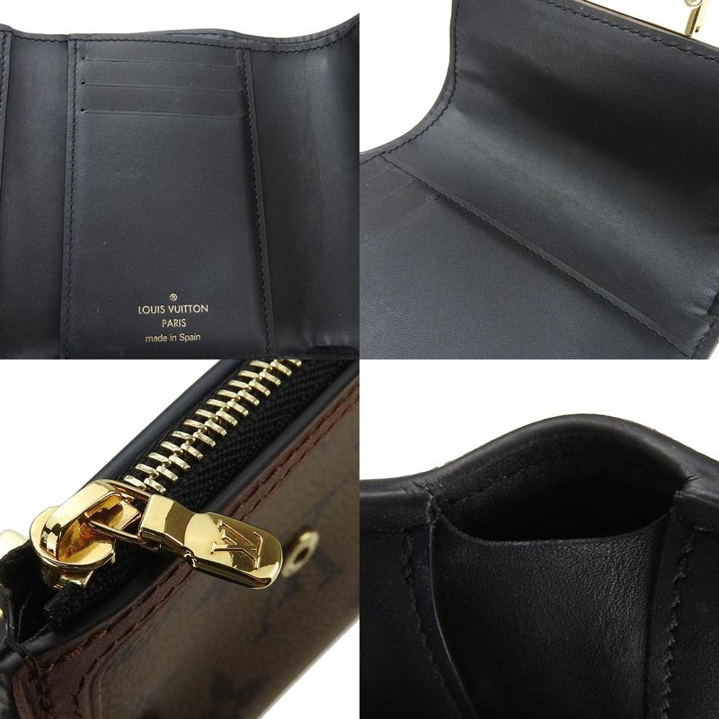 Louis Vuitton Portefeuille Dauphine Compact Monogram Reverse Brown — view 8