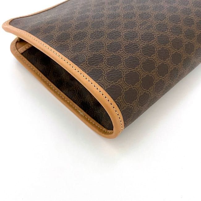 Celine Clutch Bag Brown Beige Macadam — view 6