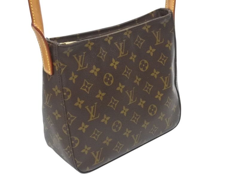 Louis Vuitton Looping MM Bag Monogram Leather Brown Gold — view 4
