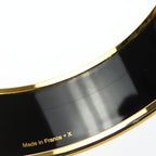 Hermes Bangle Emile GM Metal Cloisonne Light Blue Gold Hardware Logo Accessories — view 9