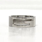 Gucci G Cut Ring Silver 09840 8106