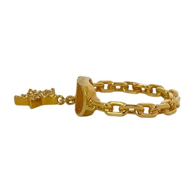 Christian Dior Petit CD Star Ring Accessories Logo GP Rhinestone — view 3