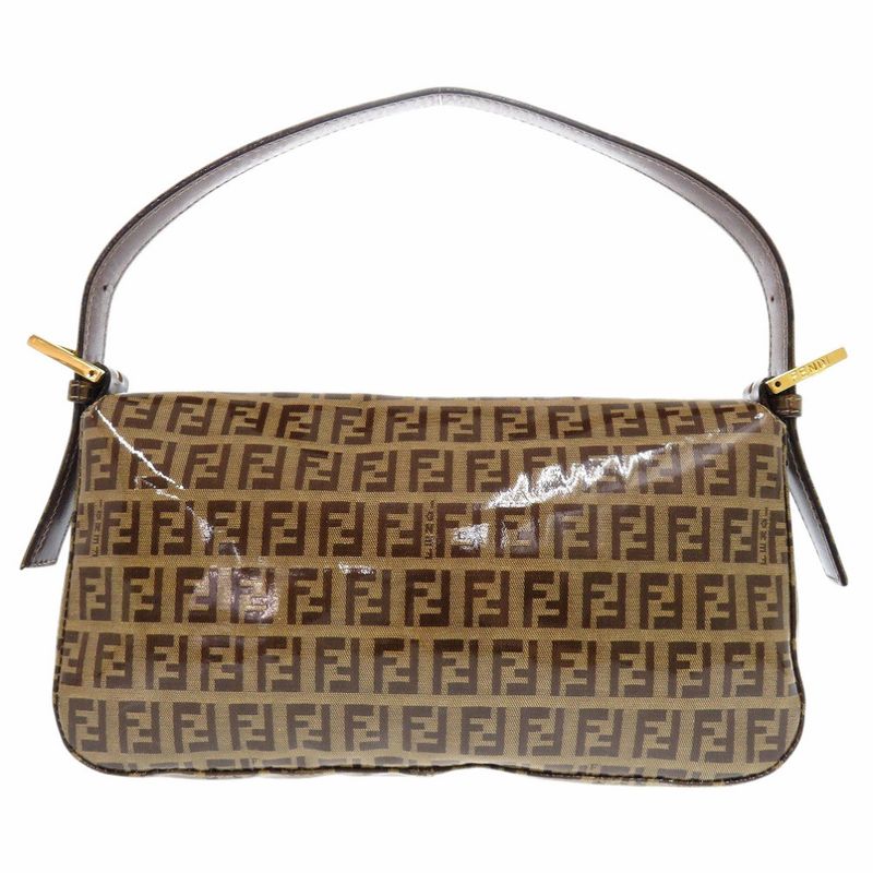 Fendi Zucchino Mamma Bucket Brown Handbag 0894 — view 2