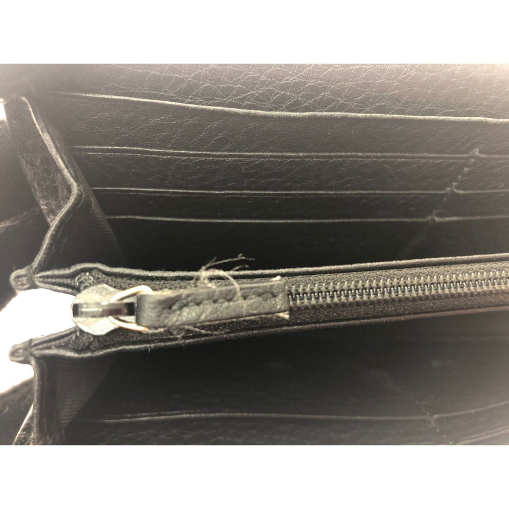Gucci Long Wallet GG Marmont Flap Black — view 8