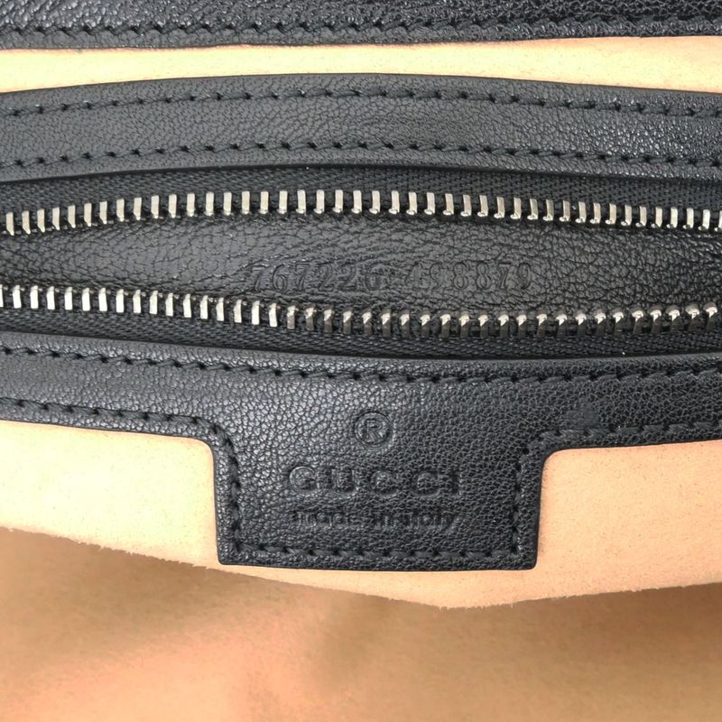 Gucci Aphrodite Black Shoulder Bag Cuff Leather — view 9