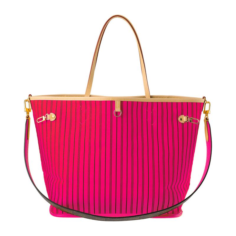 Louis Vuitton Tote Bag Neverfull Inside Out MM Brown Rose Pondicherry — view 2
